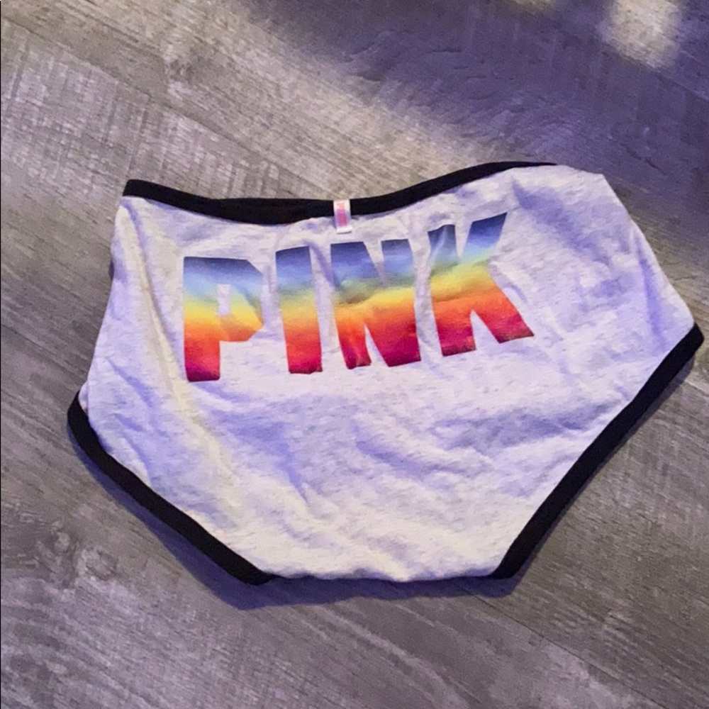 pink victoria’s secret boy shorts